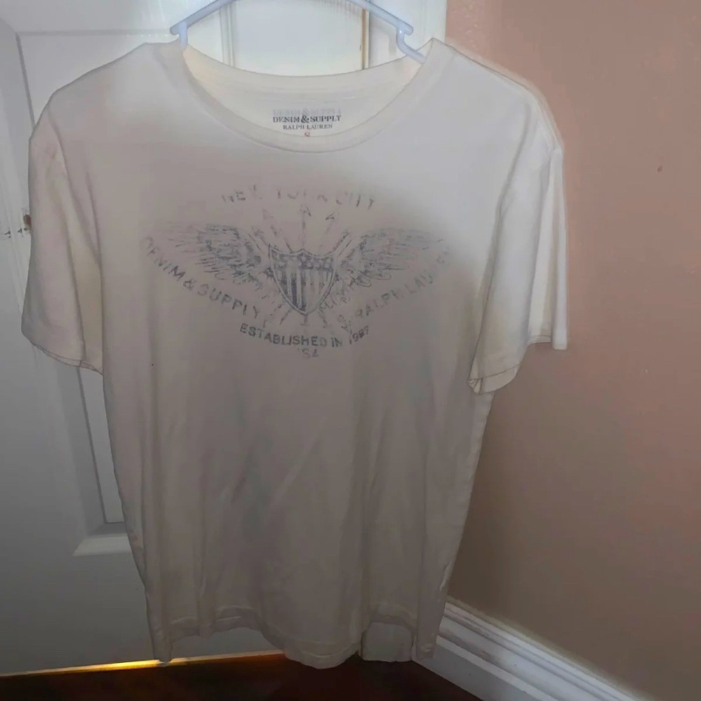 Men’s M Ralph Lauren off white tee